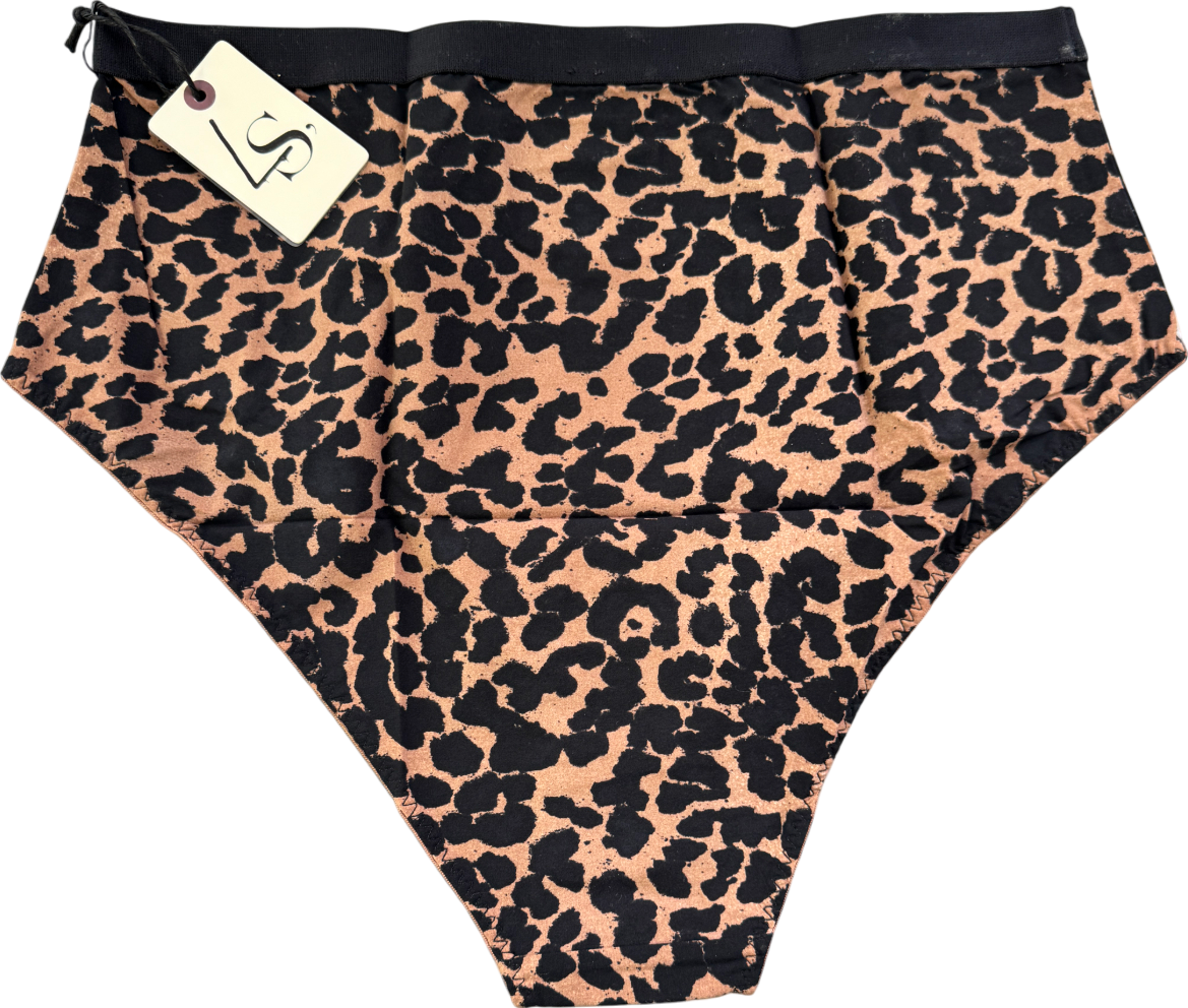 Love Stories Brown Moonflower High Waisted Knickers UK S
