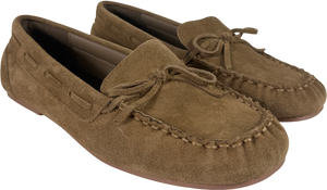 ASOS Brown Mirth Suede Bow Detail Loafers In Taupe UK 5 EU 38