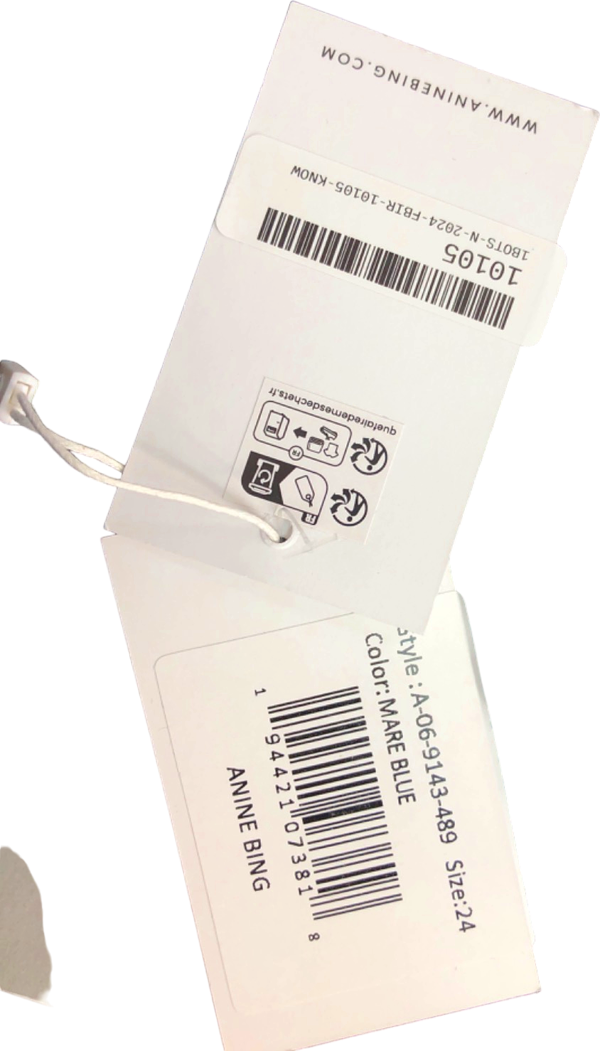 Anine Bing Dark Blue High-Waisted Jeans  Size UK 6