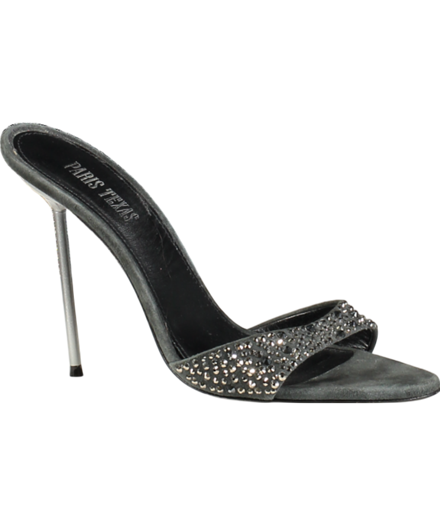 Paris Texas Grey Suede Holly Lidia Mules UK 7 EU 40 👠