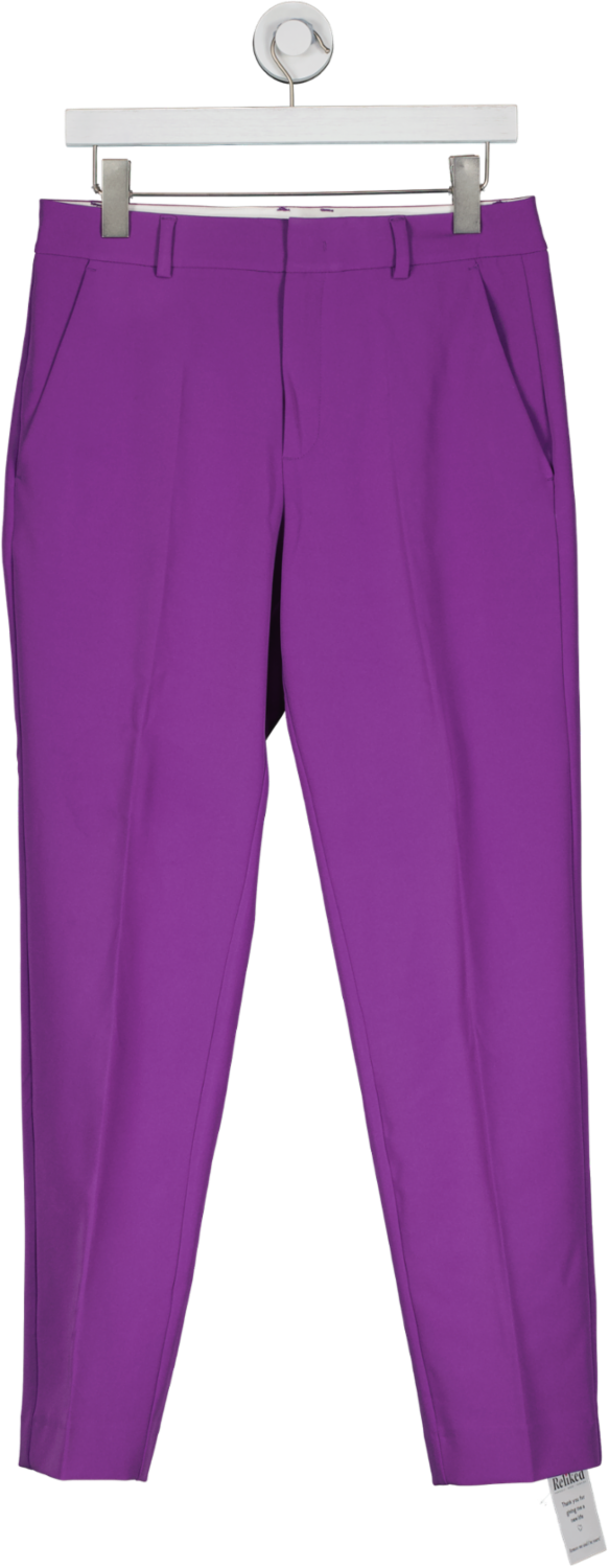 Alpha Tauri Purple Straight Leg Trousers UK S