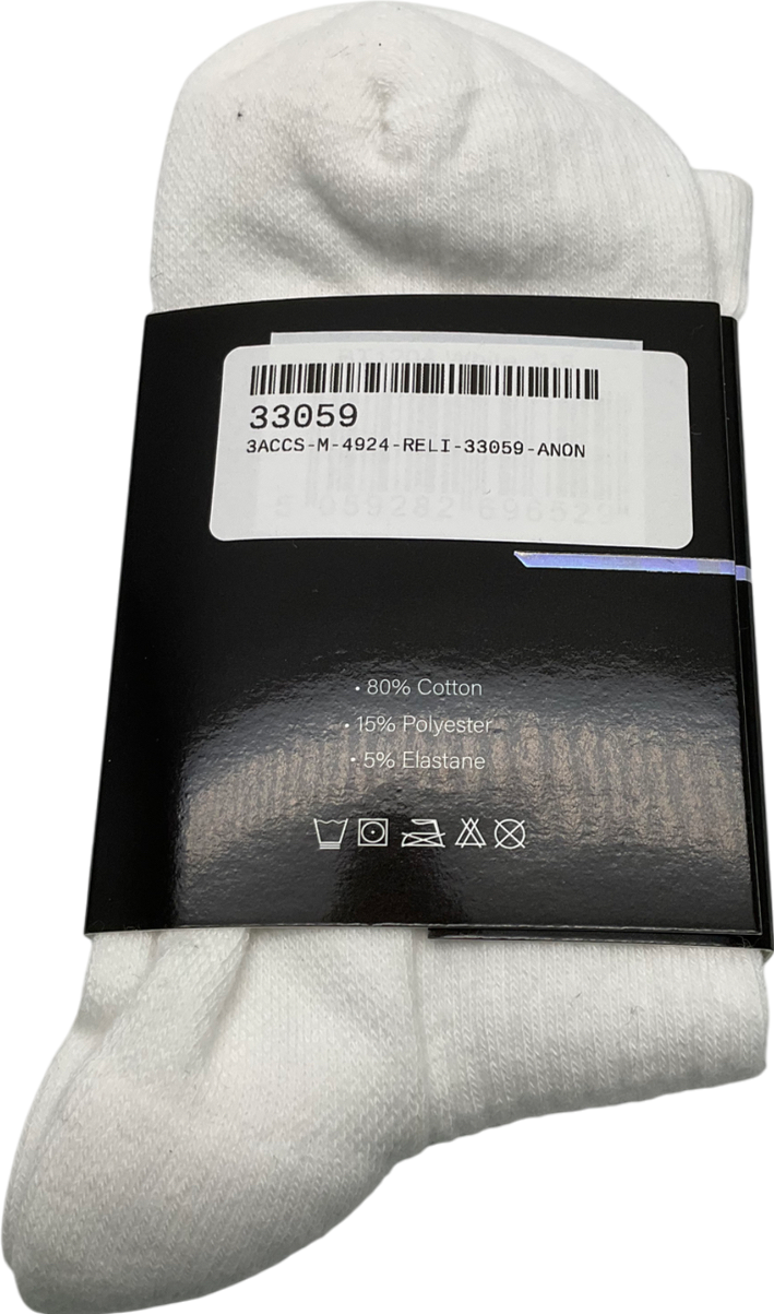 Bo+Tee White Sports Socks UK S/M