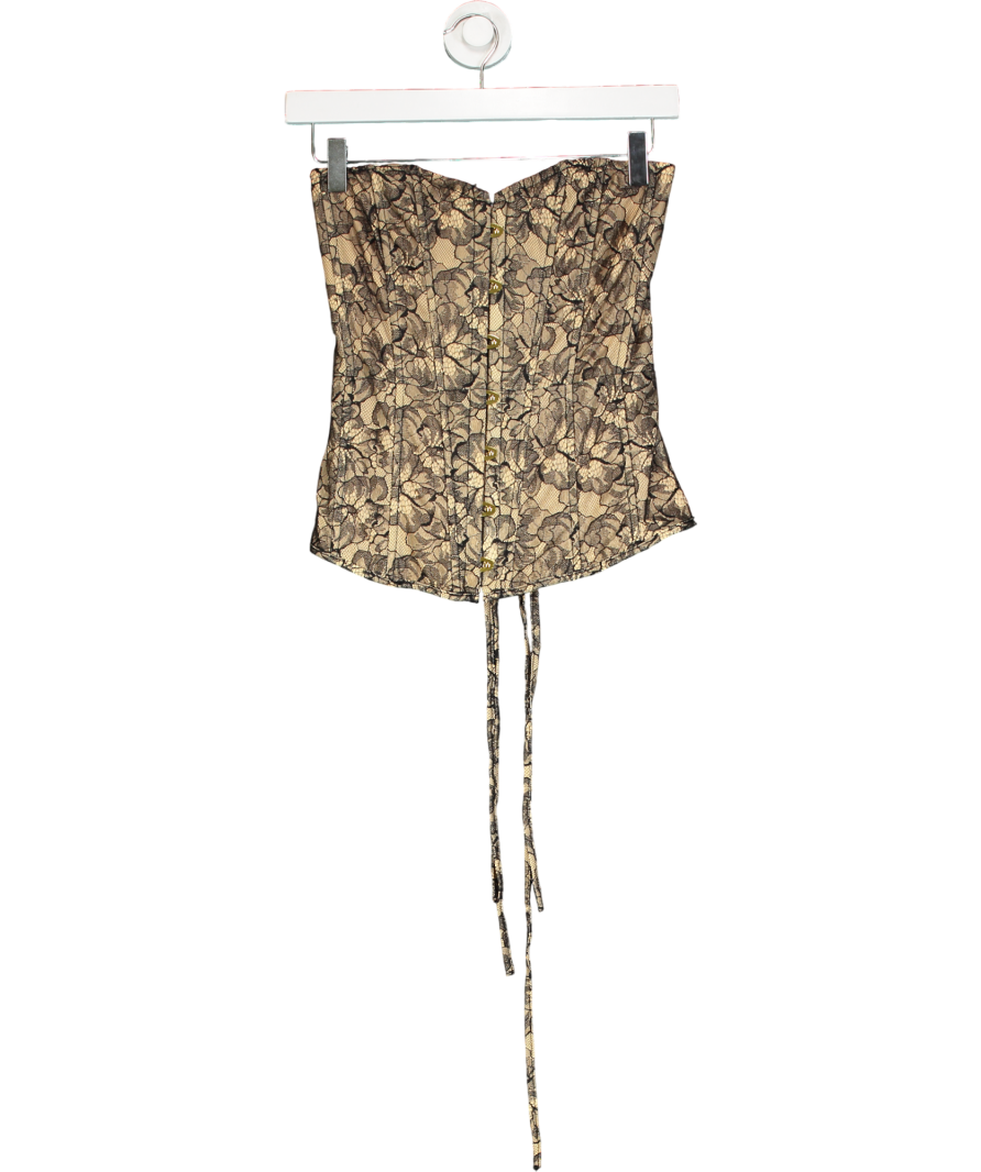 Duo Daze Beige Lace Corset Top UK XS