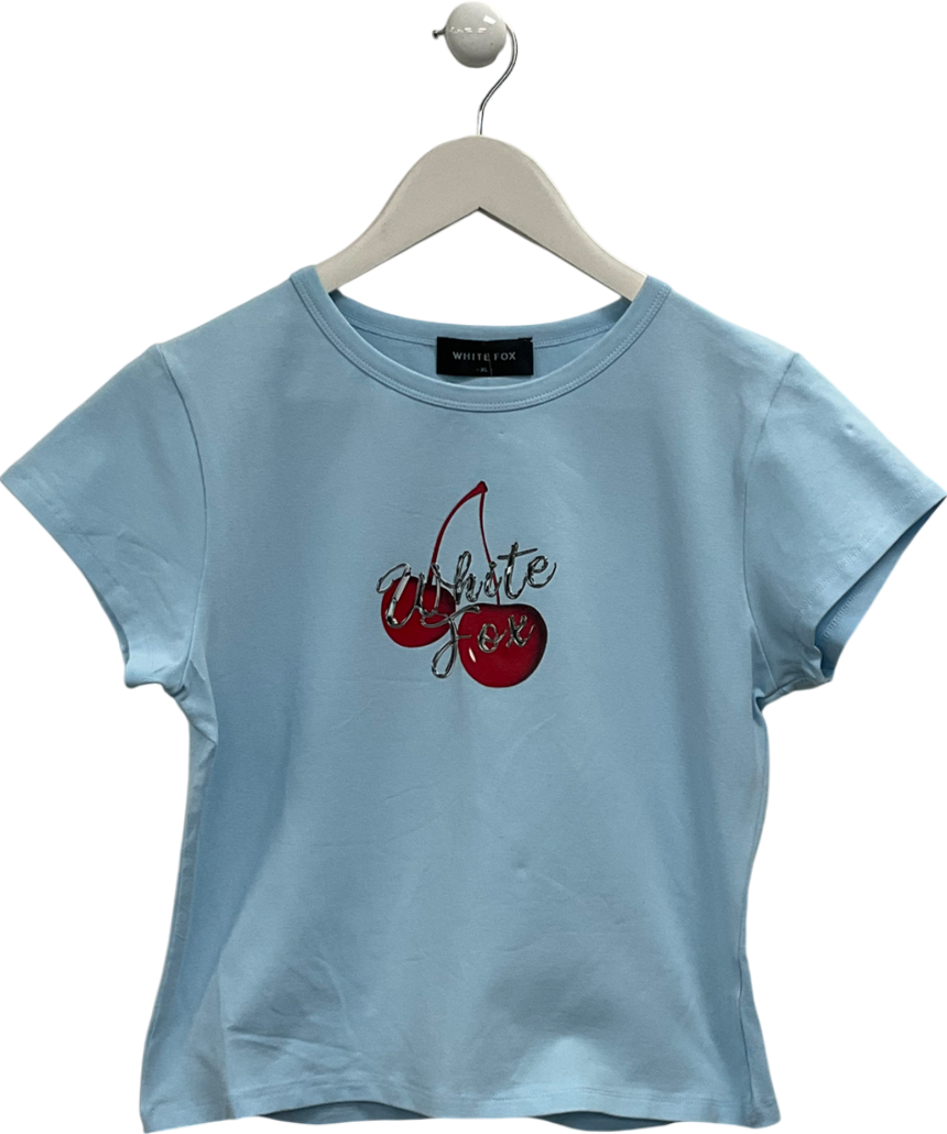 White Fox Blue It Goes Like This Baby Tee UK XL
