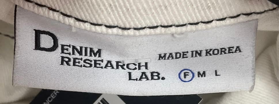 denim research lab White Stitch Dirty Wash Crop Jacket UK S