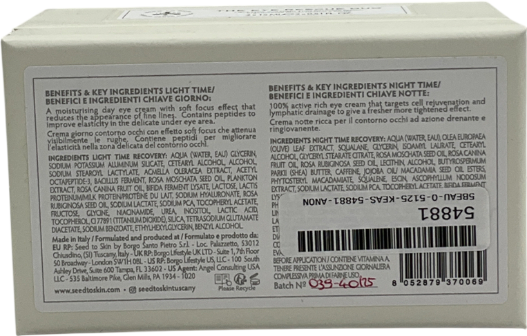 seed to skin The Eye Rescue Duo - Light Time & Night Time Recovery System 2x15ml