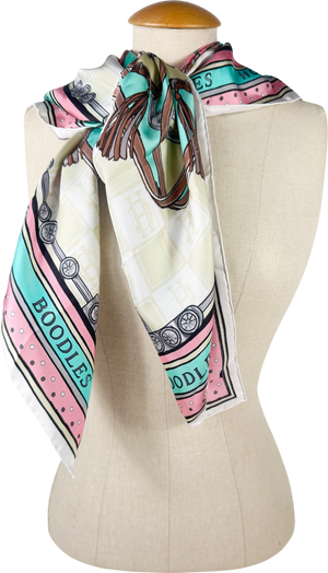 Holland Cooper Multicoloured Hc X Boodles Silk Scarf Aqua
