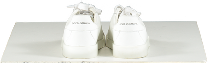 Dolce & Gabbana White Leather Portofino Logo Trainers UK 8.5 EU 26 👼
