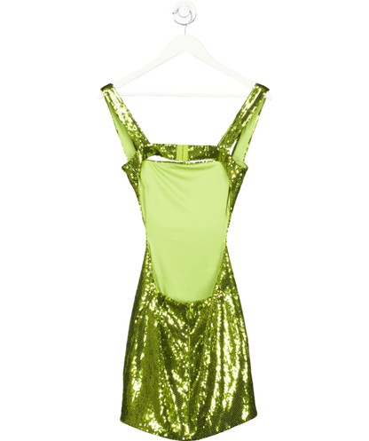 Meshki Green Adoria Sequin Cut Out Mini Dress UK S