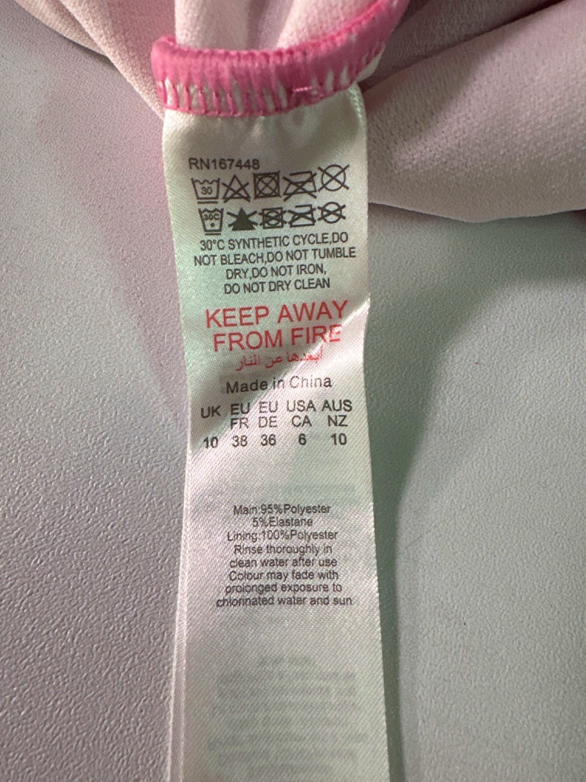 PrettyLittleThing Pink High Shine Bodysuit UK 10