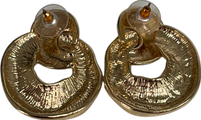 H&M Metallic Sculptural Double Hoop Earrings One Size