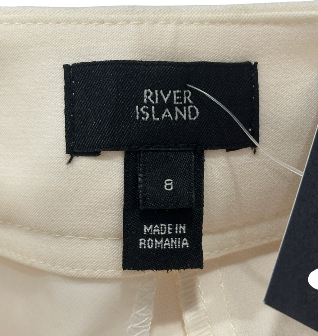 River Island Cream Pocket Detail Trouser UK 8