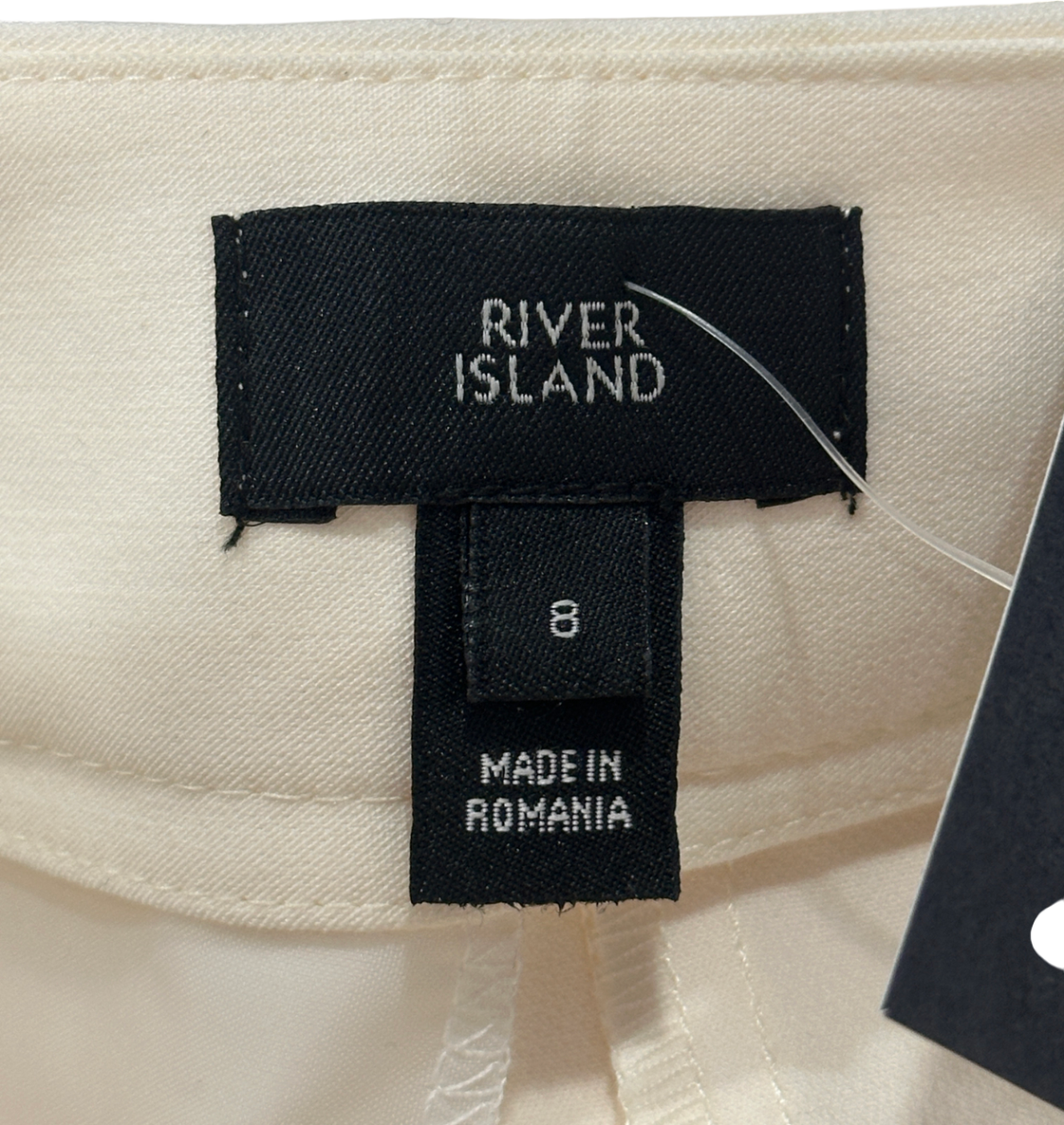 River Island Cream Pocket Detail Trouser UK 8