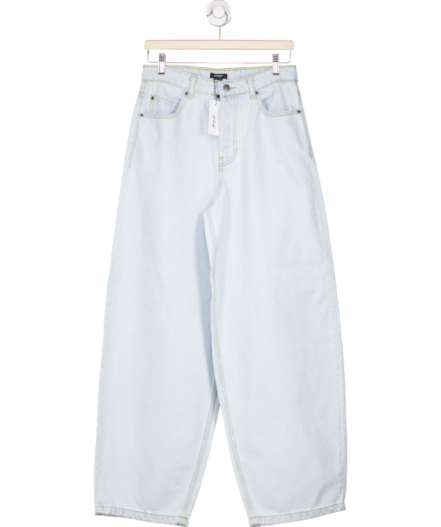 Nasty Gal Light Blue Denim Barrel Leg Jeans UK 10