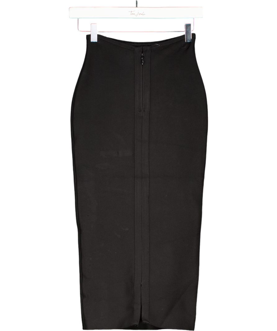 Black Stretch Pencil Skirt UK XS
