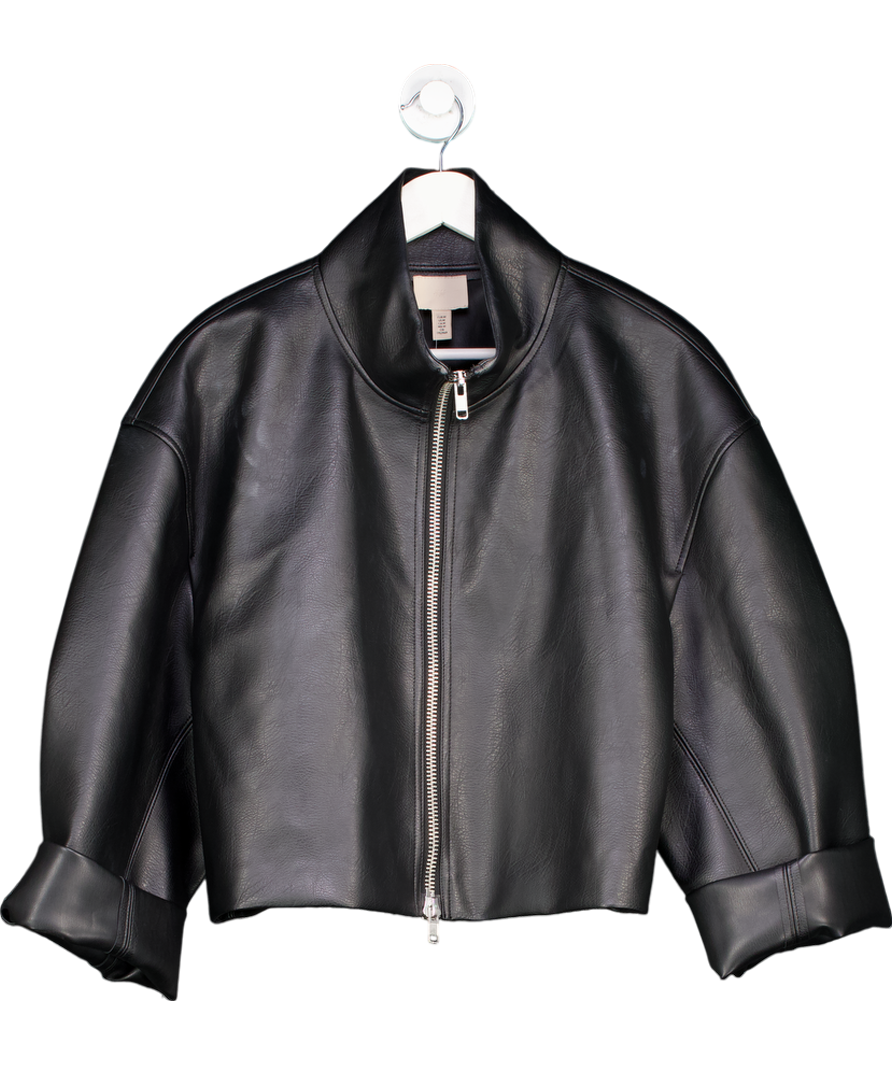 H&M Black Coated Jacket UK M