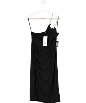 Herve Leger Black Diamante Strap Halter Neck Dress UK M