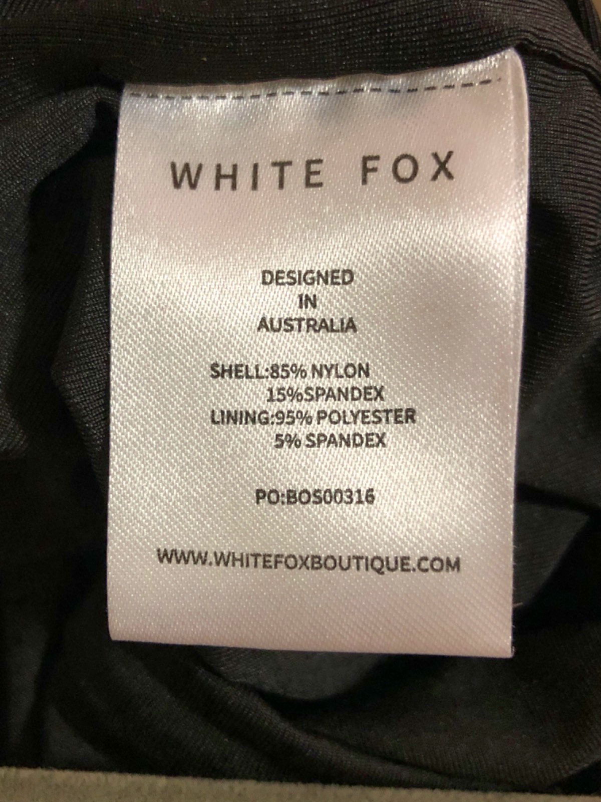 White Fox Black Fitted Camisole XS