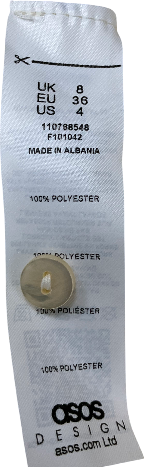 ASOS Cream Oversized Plisse Shirt UK 8