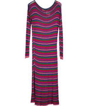 ZARA Multicoloured Multicolour Crochet Knit Long Sleeve Dress UK S – Reliked