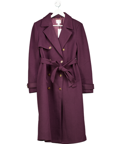 Wallis Purple Twill Trench Coat UK 16