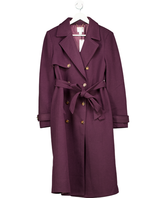 Wallis Purple Twill Trench Coat UK 16