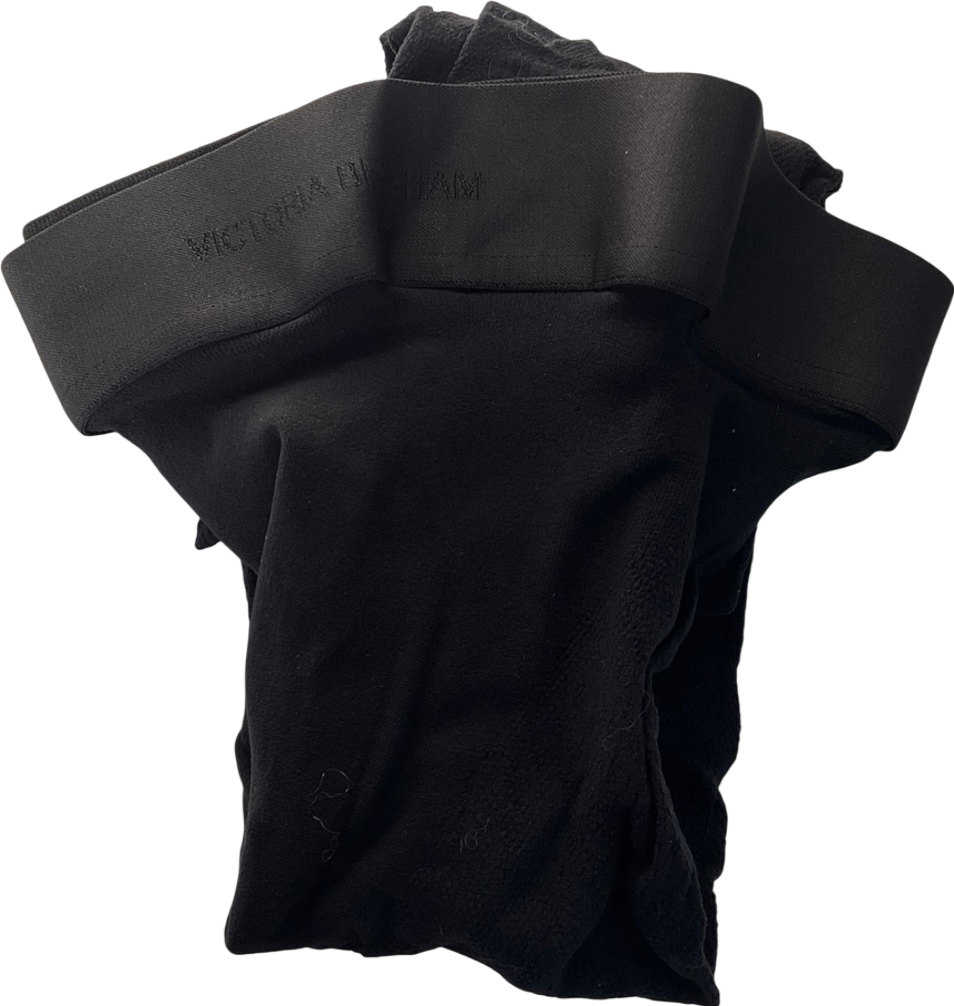 Victoria Beckham Black Lace Monogram Tights UK M/L