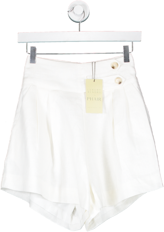 Phair White Monet Carlo Tailored Shorts UK XXS