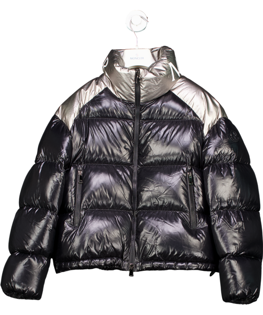 Moncler Black Cuscute High-neck Down Jacket Sz0 UK 8