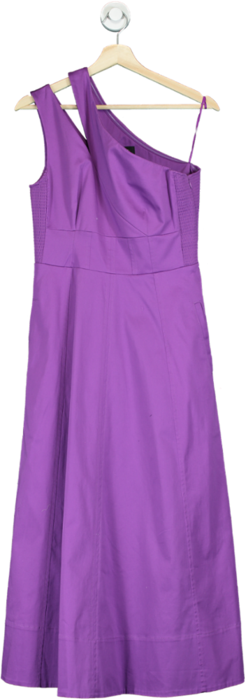 Me+Em Purple Asymmetric One-Shoulder Midi Dress UK 12