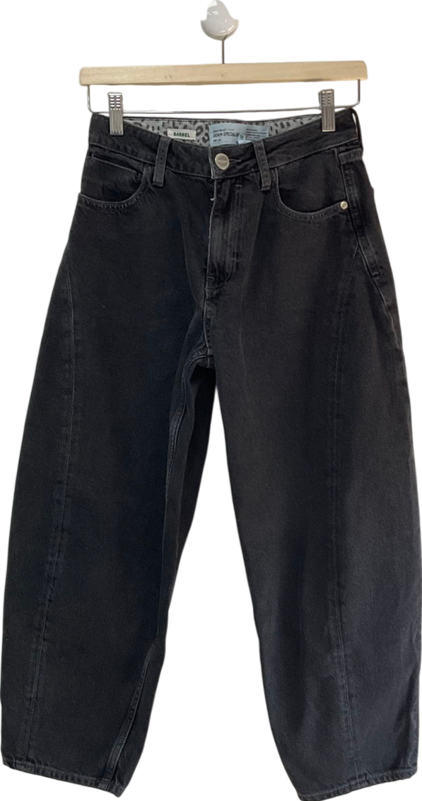 River Island Black Barrel Jeans UK 6