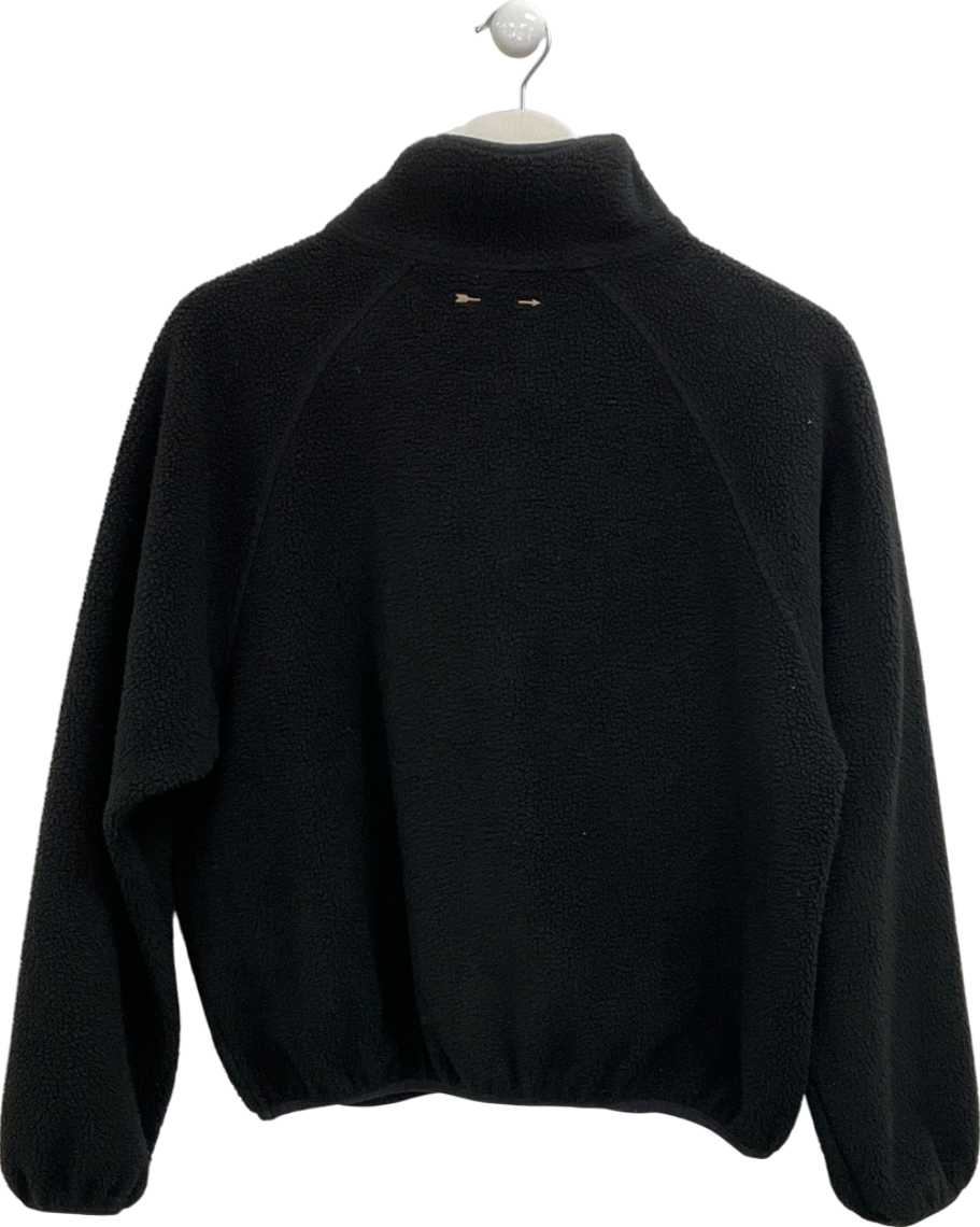 The Upside Black 1/4 Zip Fleece Top UK XS