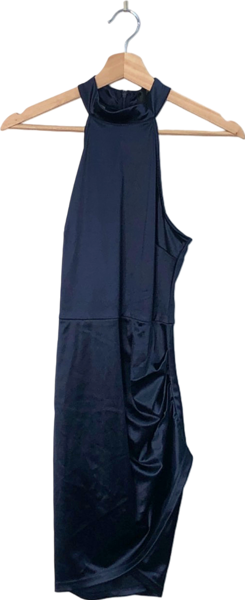 AX Paris Navy Halter Neck Midi Dress Size 8