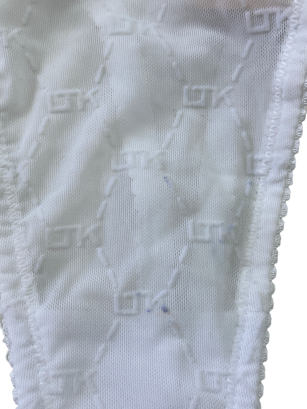 luxe to kill White Ltk Mesh Triangle Bra And Thong UK S