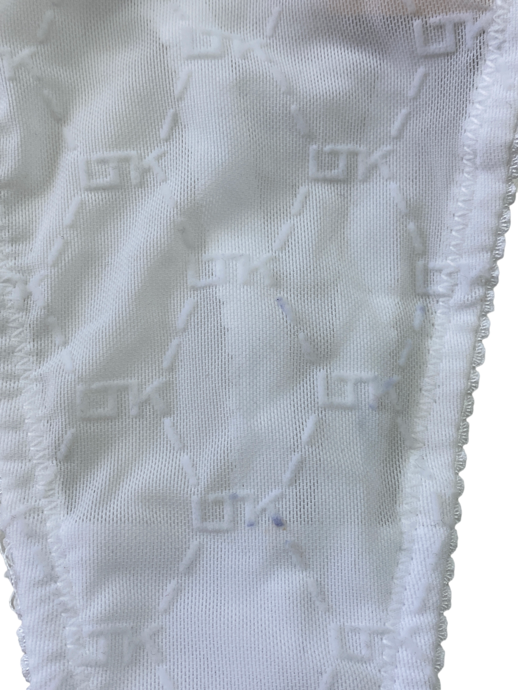 luxe to kill White Ltk Mesh Triangle Bra And Thong UK S