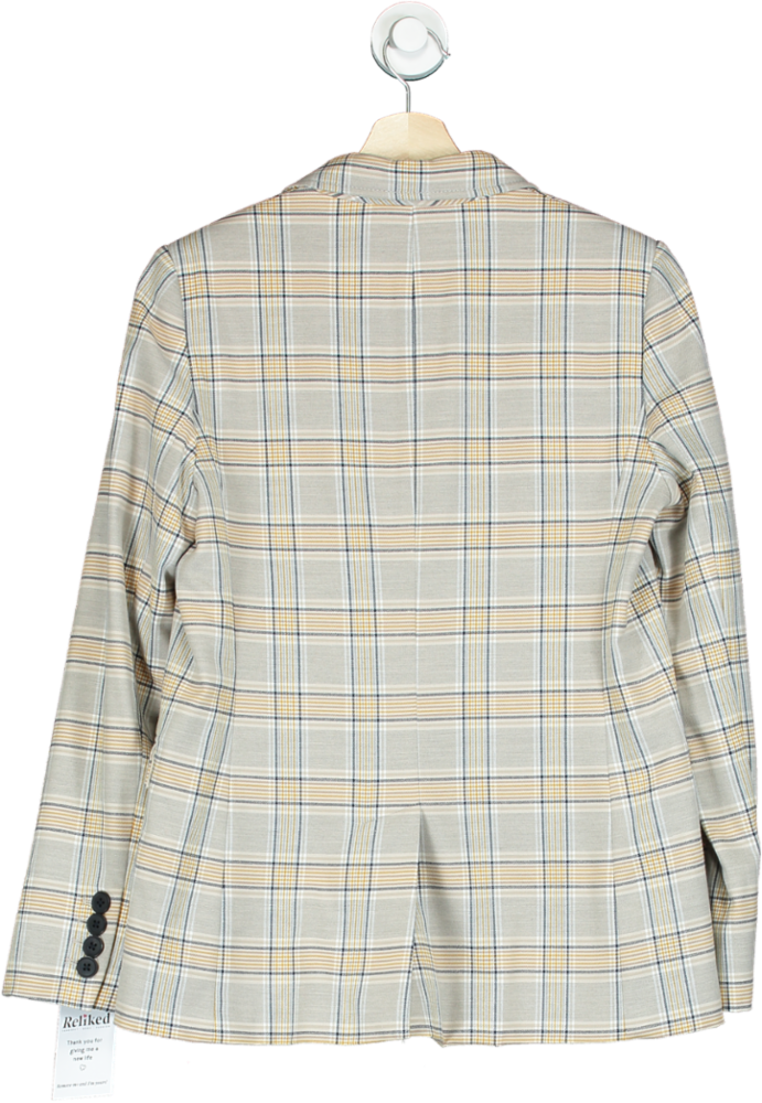 ME+EM Beige Checkered Blazer UK 10
