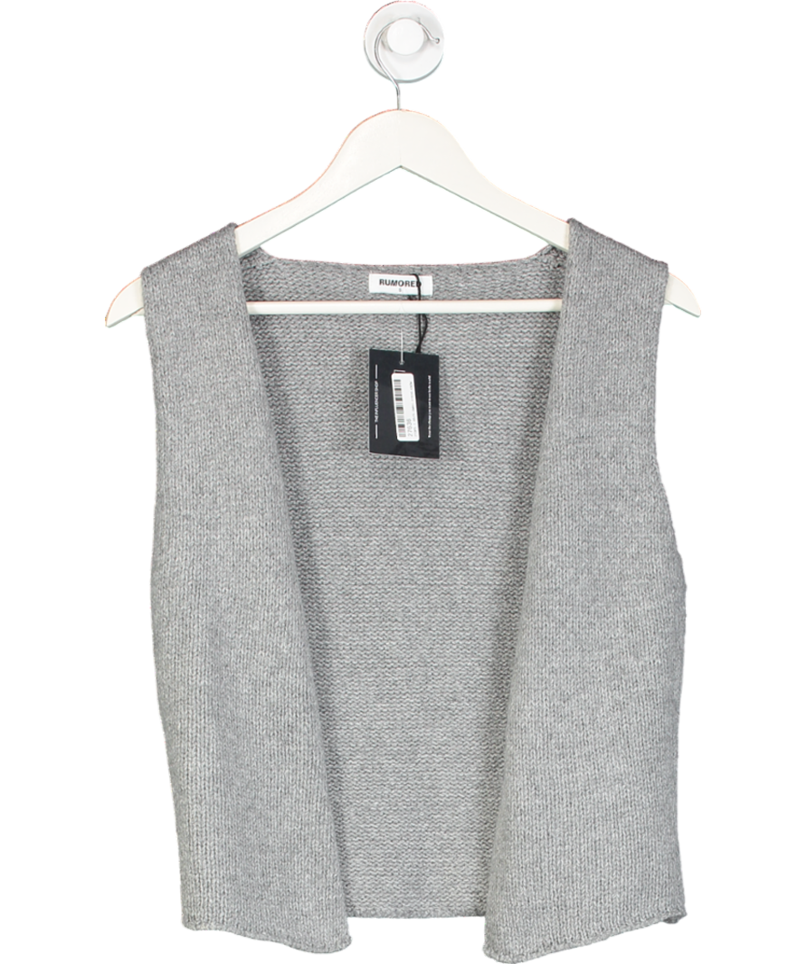 Rumoured Grey Knitted Waistcoat UK S