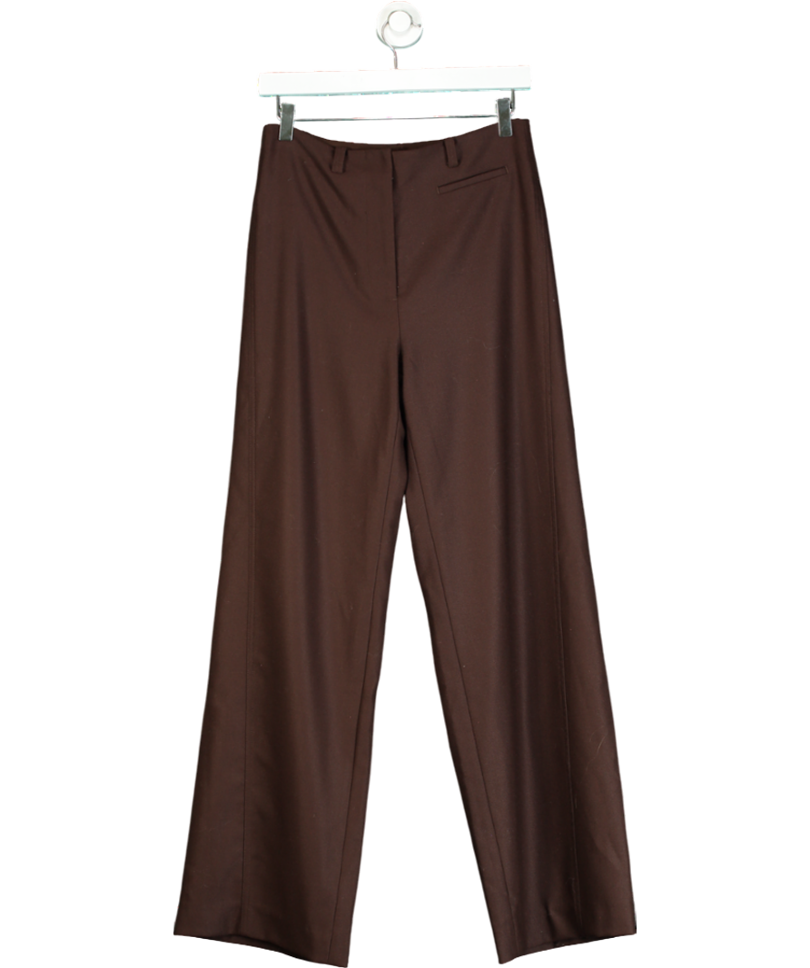 Fabrique Brown Gal Trousers In Fine Wool UK S