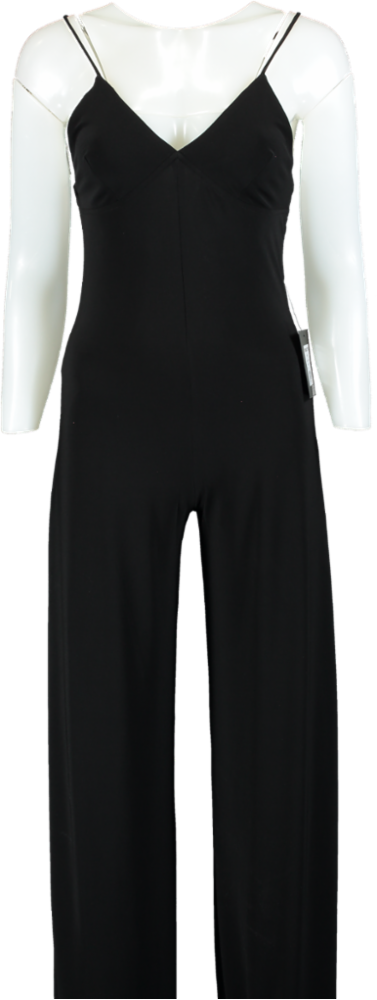 Norma Kamali Black Low Back Slip Jumpsuit S/36