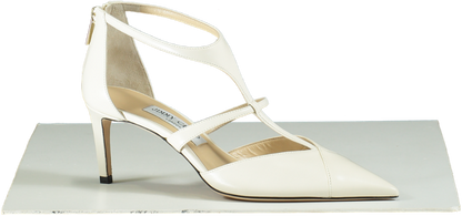 Jimmy Choo Latte SAONI 65 Nappa Leather Heels EU 38 UK 5