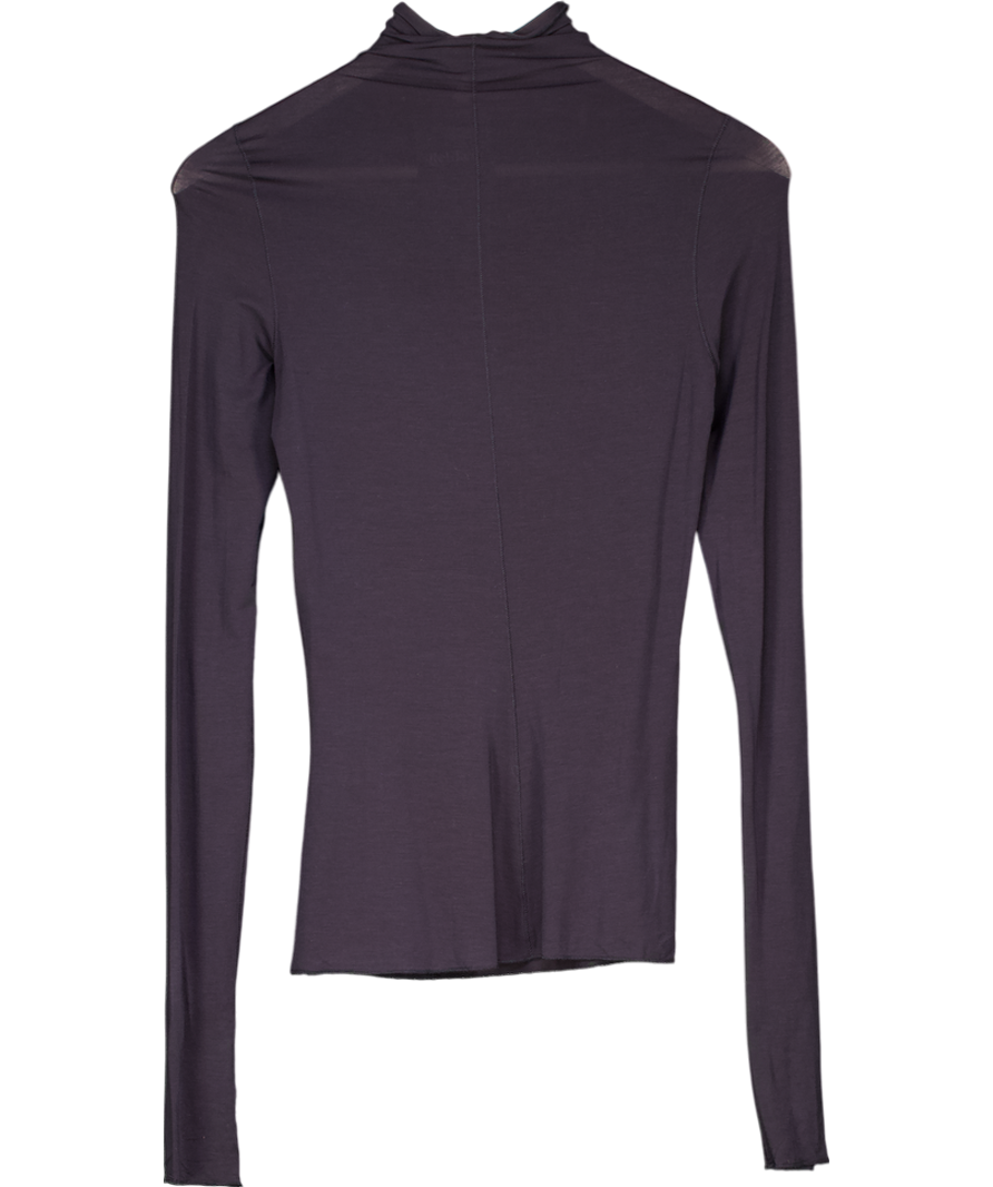 & Other Stories Blue Slim-fit Turtleneck Top UK XS