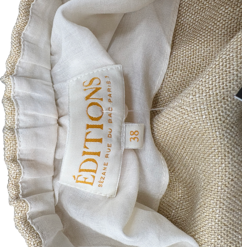 Sezane Beige Lelio Halterneck Top UK 10