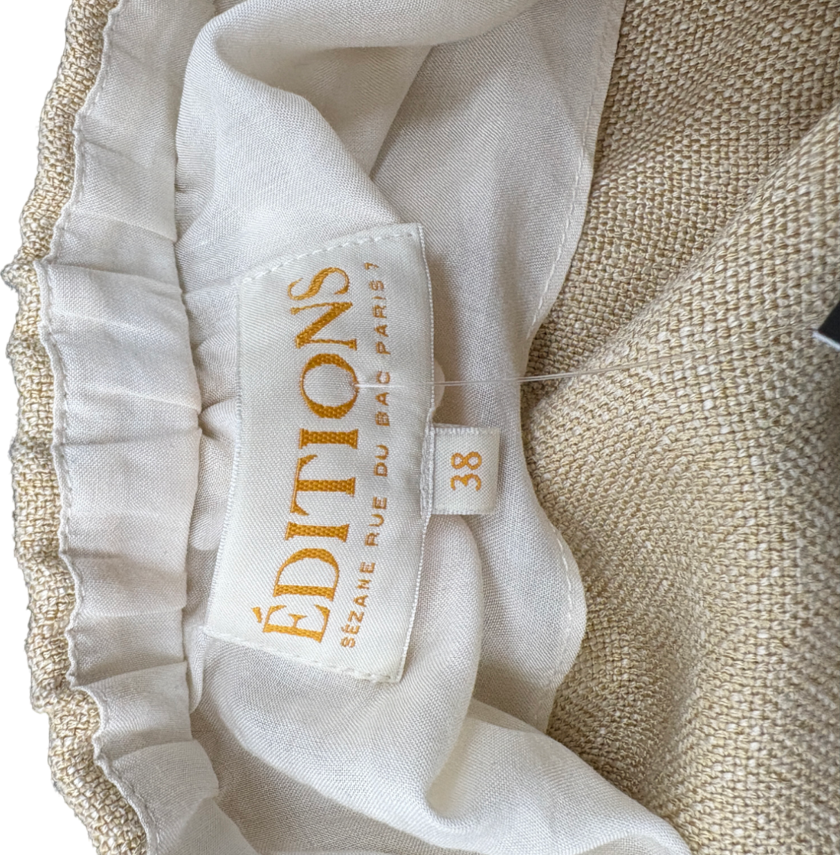 Sezane Beige Lelio Halterneck Top UK 10