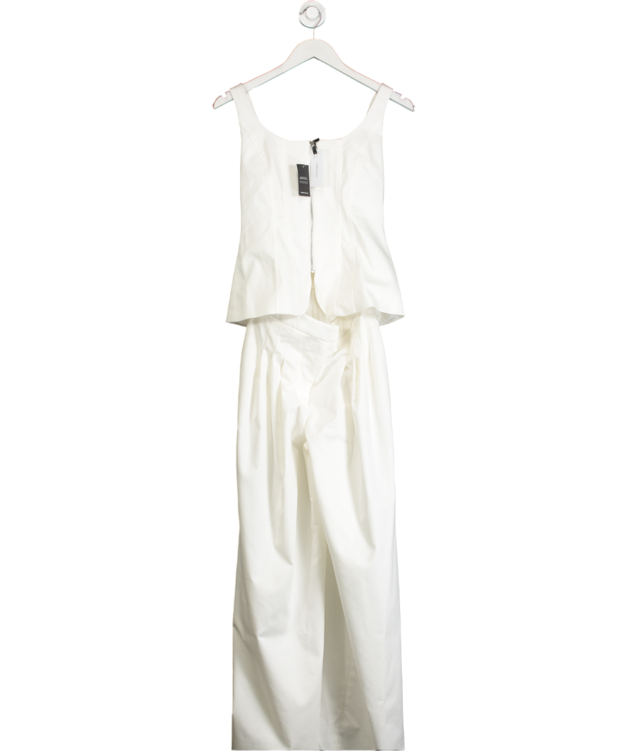 Karen Millen White Tailored Jumpsuit UK 8