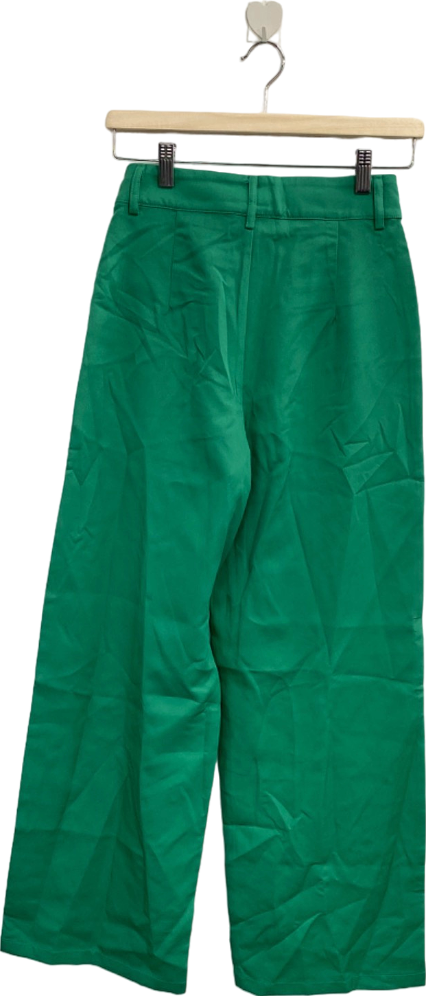 Cider Green High-Waisted Wide-Leg Pants XS
