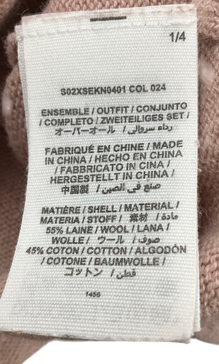 Bonpoint Pink Angelou Cardigan And Trouser Set 12-18 Months