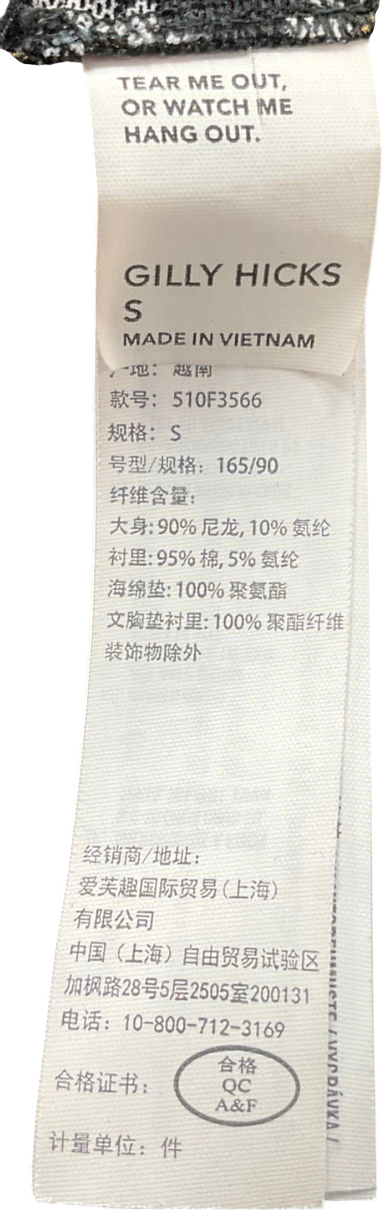 Gilly Hicks Black Longline Mesh Bralet UK S