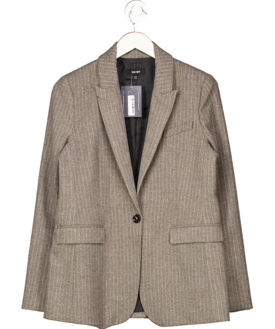 ME + EM Brown Oversized Blazer UK 10