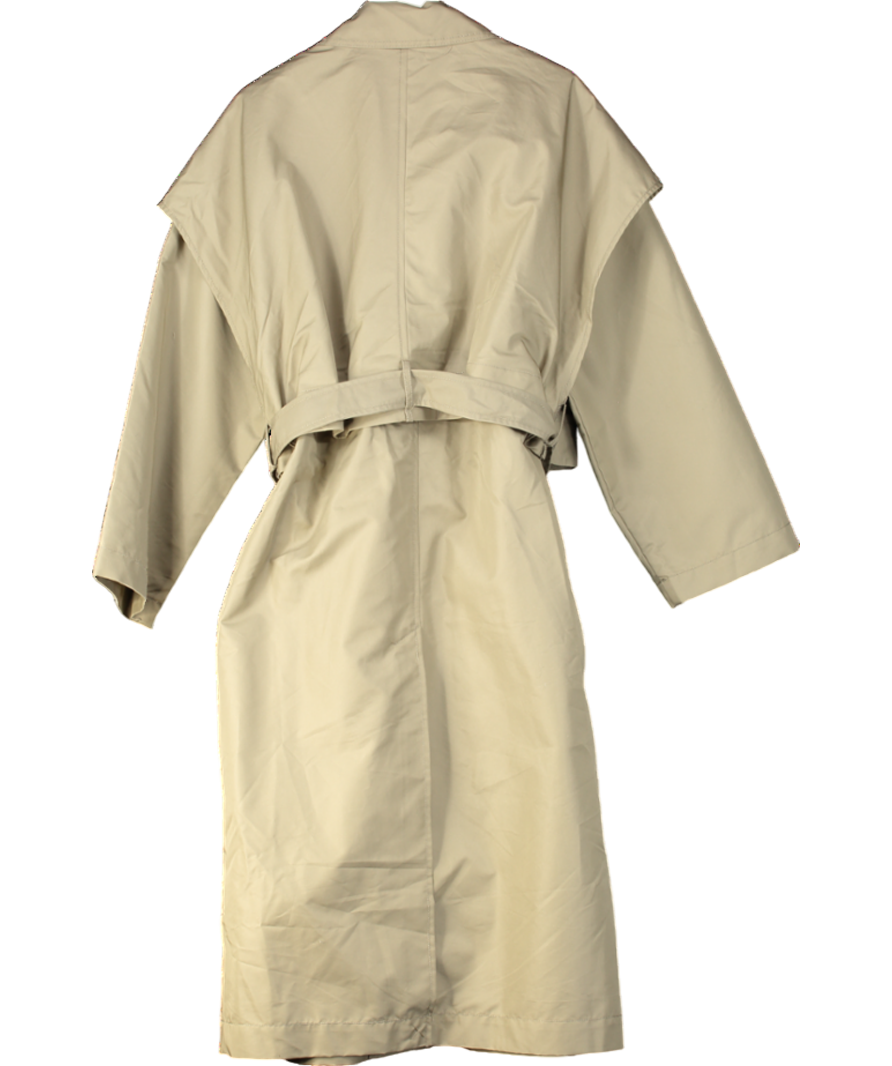 H&M Green Light Khaki Maxi Trench Coat UK XL