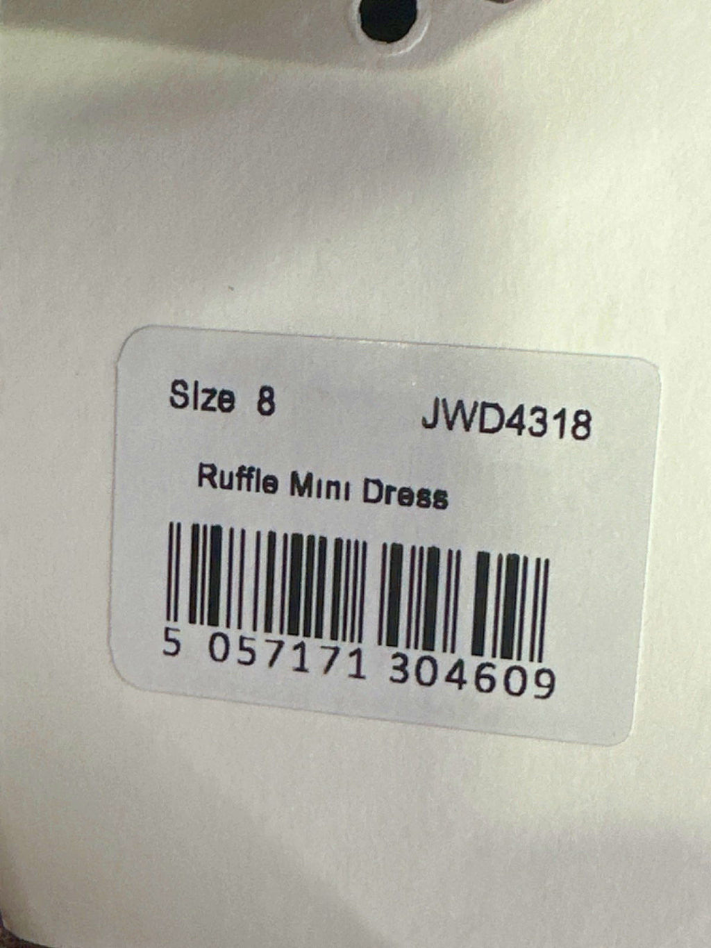 Jaded London Multicoloured Ruffle Mini Dress UK 8